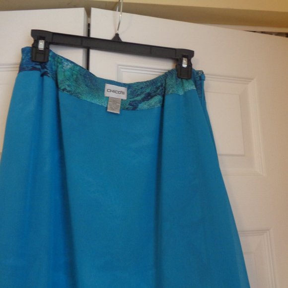 Chico's beautiful midi skirt size 2 ( large) - Picture 2 of 5